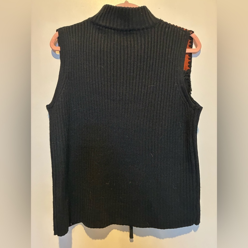 Designers Studio Leather Patchwork Vest! - image 4